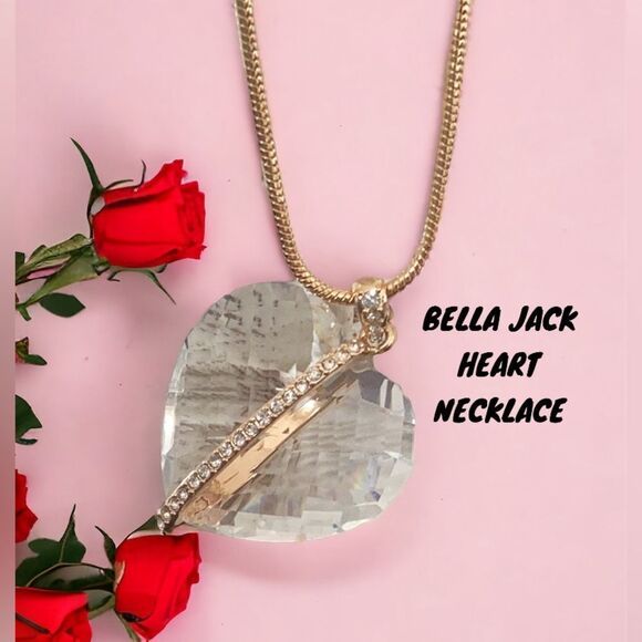 BELLA JACK CRYSTAL HEART ADJUSTABLE NECKLACE - Picture 1 of 14